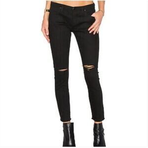 Blank NYC Black Intro Skinny Jeans with Raw Edge Size 27